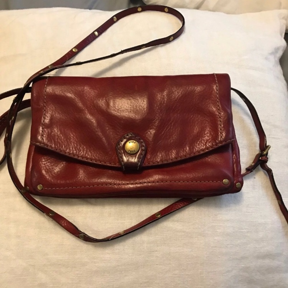 Red FRYE Crossbody Purse